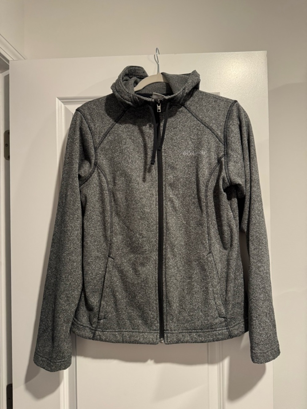 Columbia Women's Heather Charcoal Full-Zip Hooded Jacket